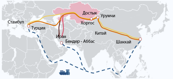 Хоргос китай карта
